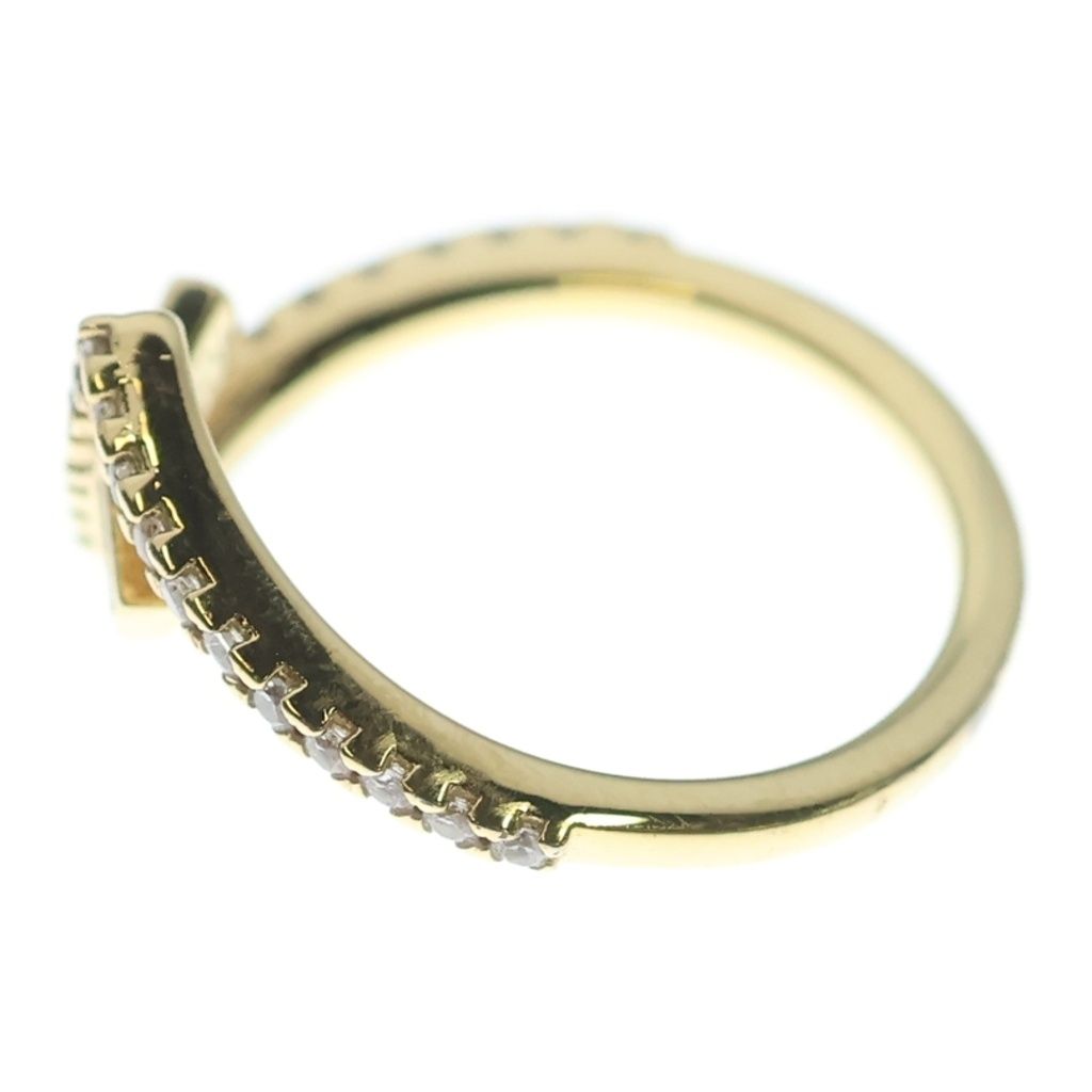 Fendi Logo Rhinestone Ring Gold — view 4