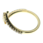 Fendi Logo Rhinestone Ring Gold — view 4