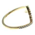 Fendi Logo Rhinestone Ring Gold — view 3