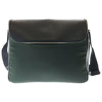 Louis Vuitton Taiga Shoulder Bag Black Green Leather Silver