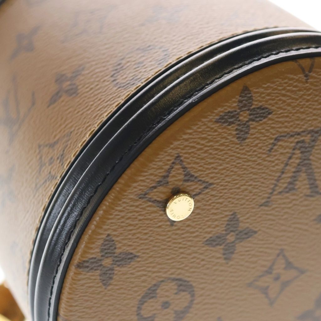 Louis Vuitton Monogram Reverse Cannes 2-Way Shoulder Bag Vanity Brown Black — view 5