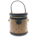 Louis Vuitton Monogram Reverse Cannes 2-Way Shoulder Bag Vanity Brown Black