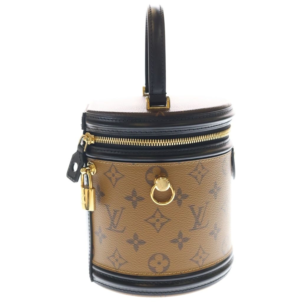 Louis Vuitton Monogram Reverse Cannes 2-Way Shoulder Bag Vanity Brown Black — view 3