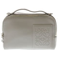 Loewe Crossbody Camera Bag Mini 2-Way Gray Leather Silver
