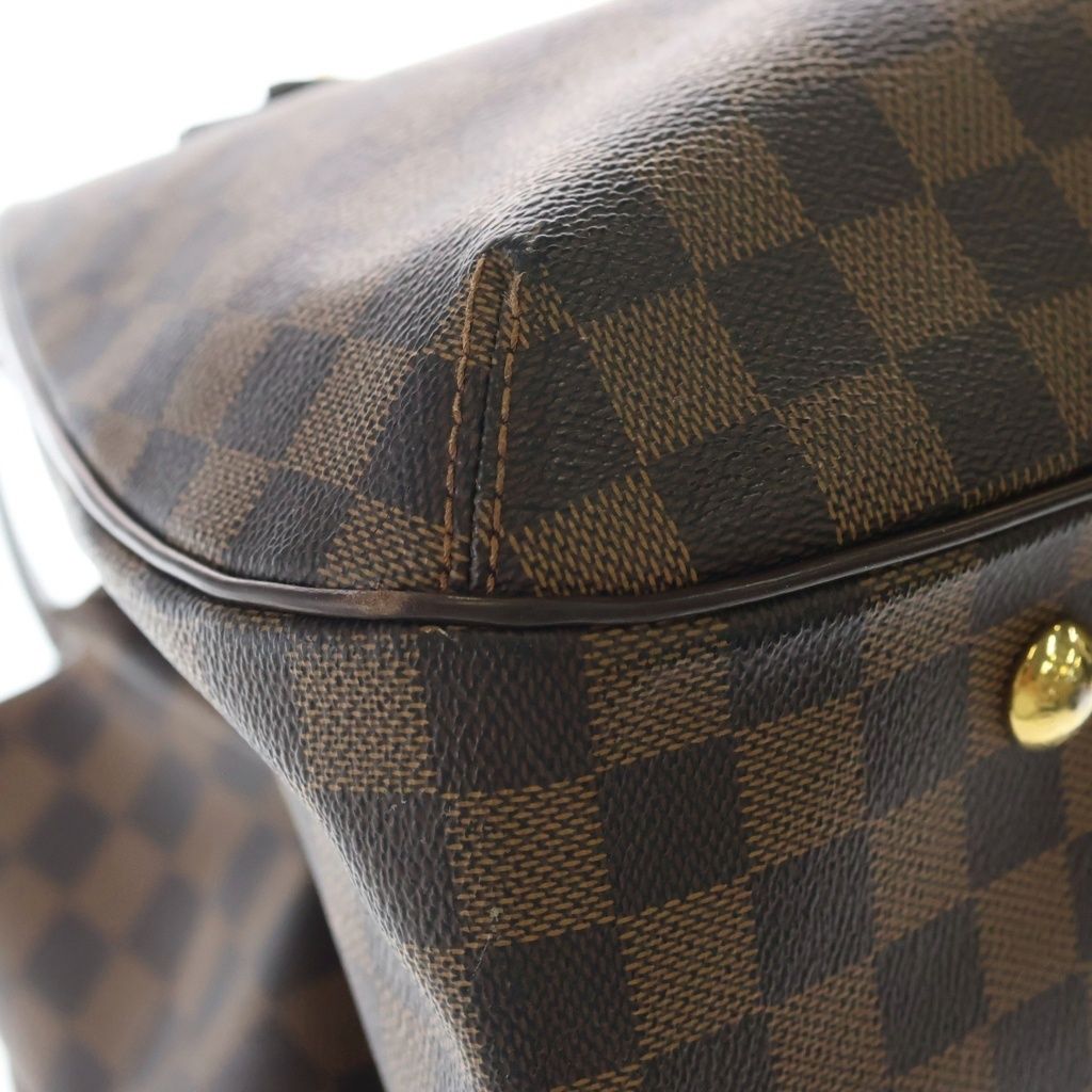 Louis Vuitton Damier Grit Handbag Brown Leather Gold — view 5
