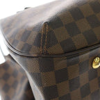 Louis Vuitton Damier Grit Handbag Brown Leather Gold — view 5