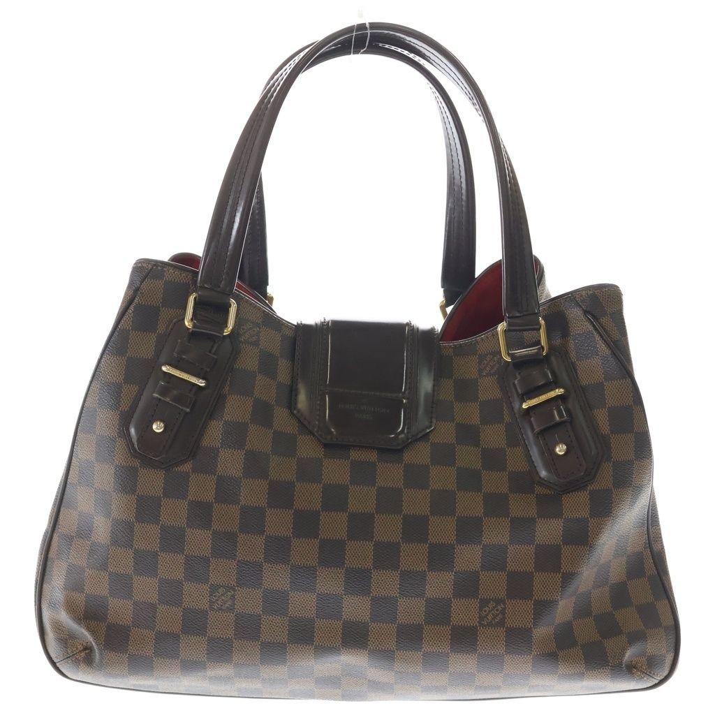 Louis Vuitton Damier Grit Handbag Brown Leather Gold — view 2