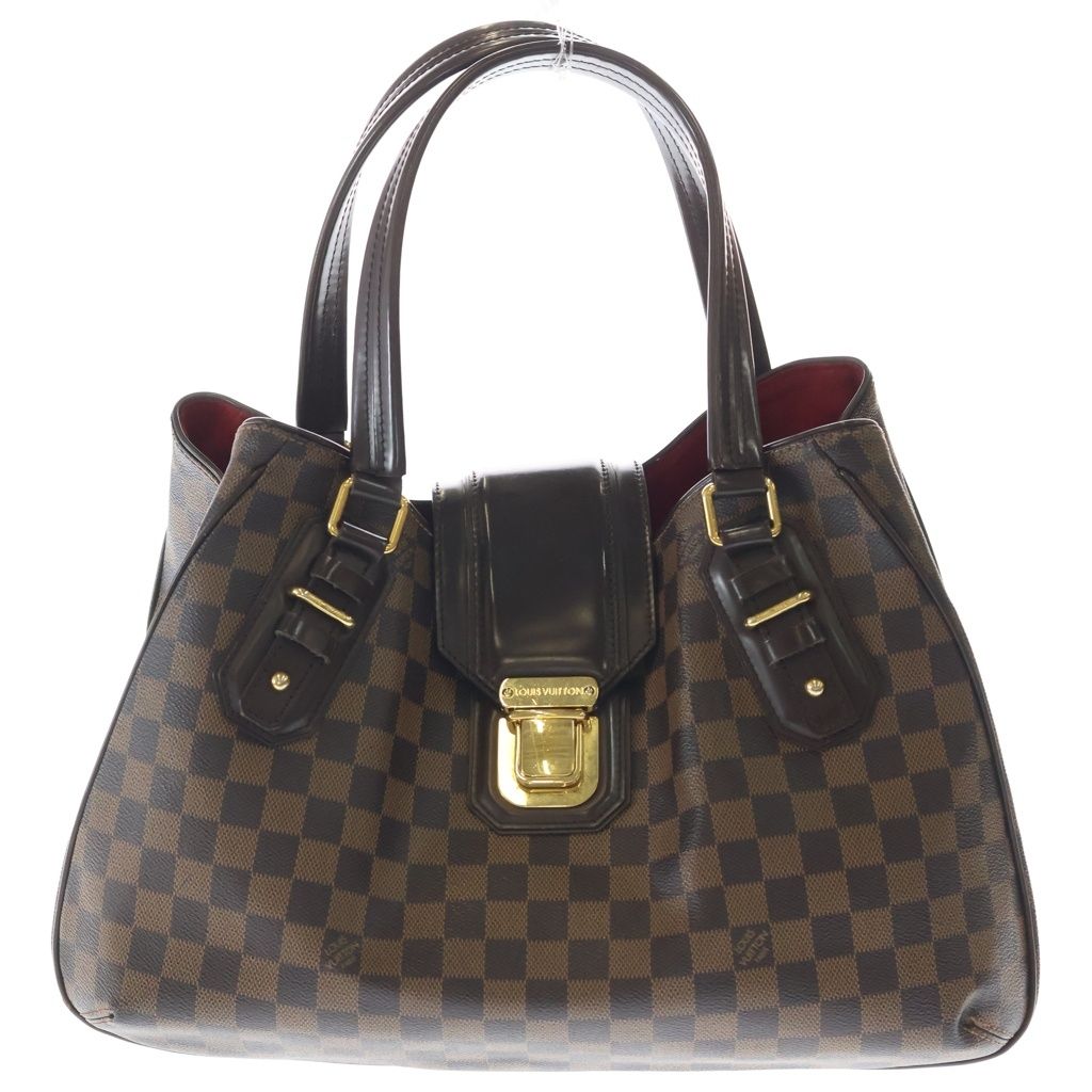 Louis Vuitton Damier Grit Handbag Brown Leather Gold