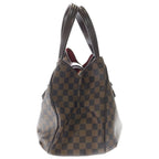 Louis Vuitton Damier Grit Handbag Brown Leather Gold — view 3