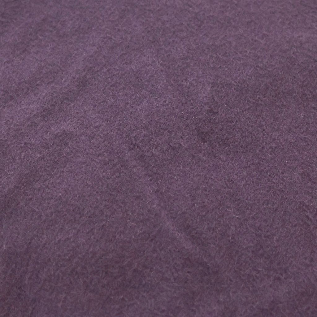 Hermes Logo Embroidery Cashmere Fringe Scarf Purple — view 2
