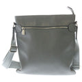 Louis Vuitton Taiga Sasha Shoulder Bag Gray Leather Silver