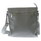 Louis Vuitton Taiga Sasha Shoulder Bag Gray Leather Silver
