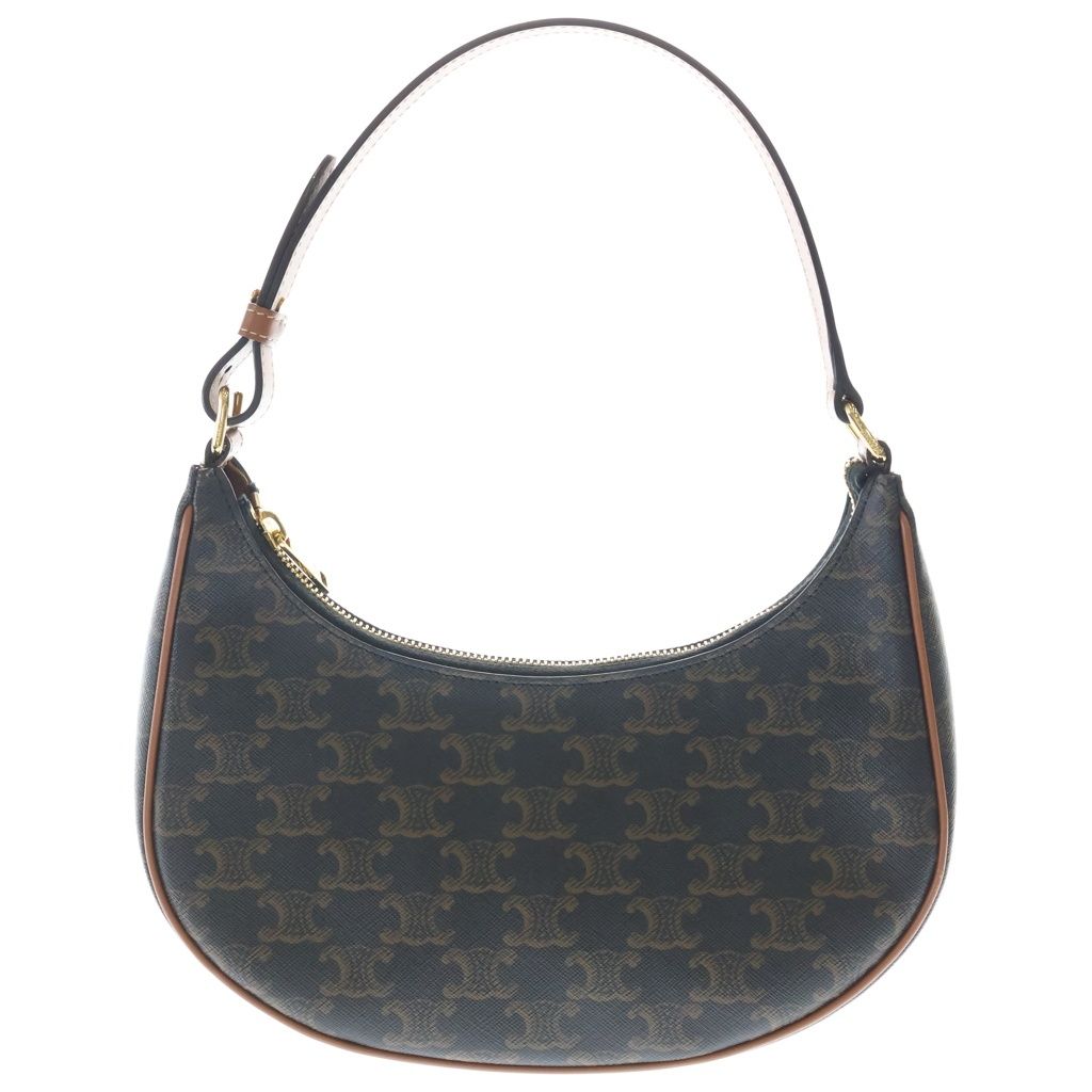 Celine Triomphe Mini Ava Shoulder Bag Brown Leather Gold