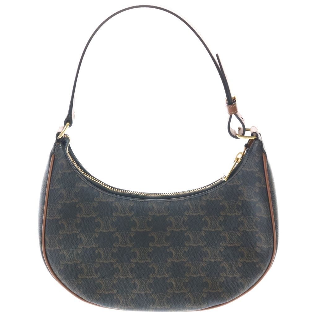 Celine Triomphe Mini Ava Shoulder Bag Brown Leather Gold — view 2