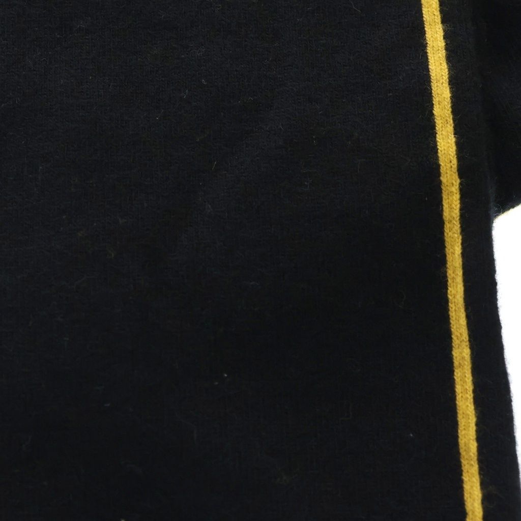 Fendi Logo Scarf Black Yellow Cotton — view 2