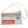 Louis Vuitton Monogram Flat Messenger Shoulder Bag Gray Leather Silver