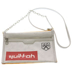 Louis Vuitton Monogram Flat Messenger Shoulder Bag Gray Leather Silver