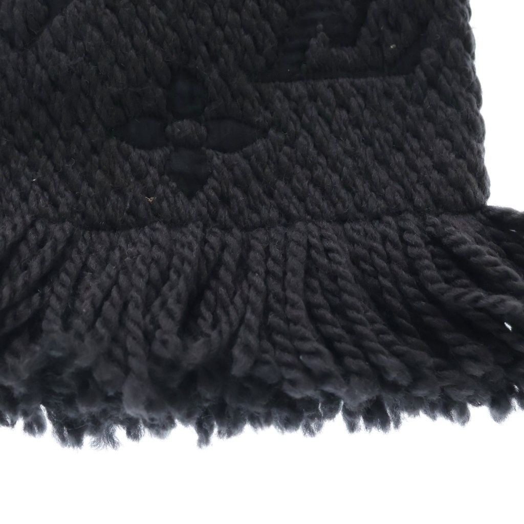 Louis Vuitton Logomania Scarf Echarpe Logo Mania Wool Black — view 3