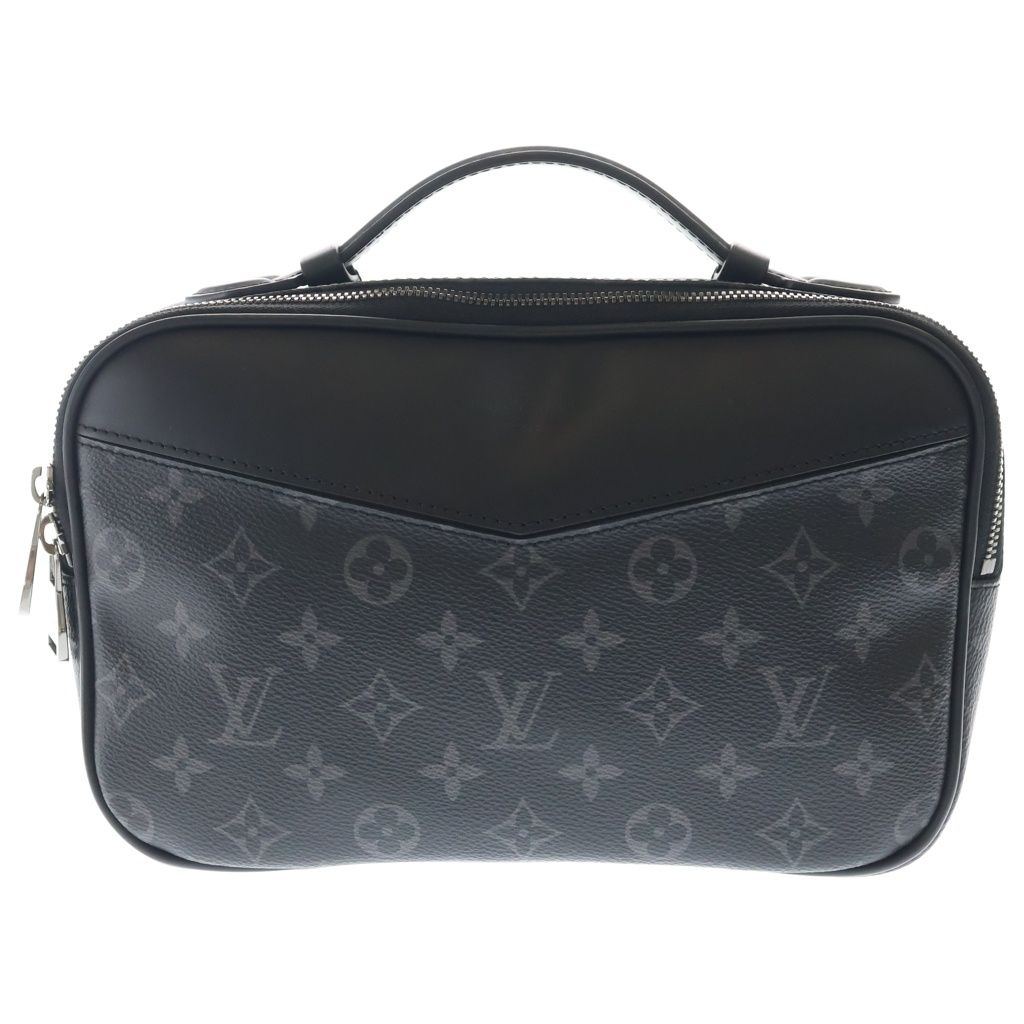 Louis Vuitton Monogram Eclipse Bum Bag Black Leather Silver