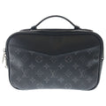 Louis Vuitton Monogram Eclipse Bum Bag Black Leather Silver