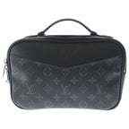 Louis Vuitton Monogram Eclipse Bum Bag Black Leather Silver