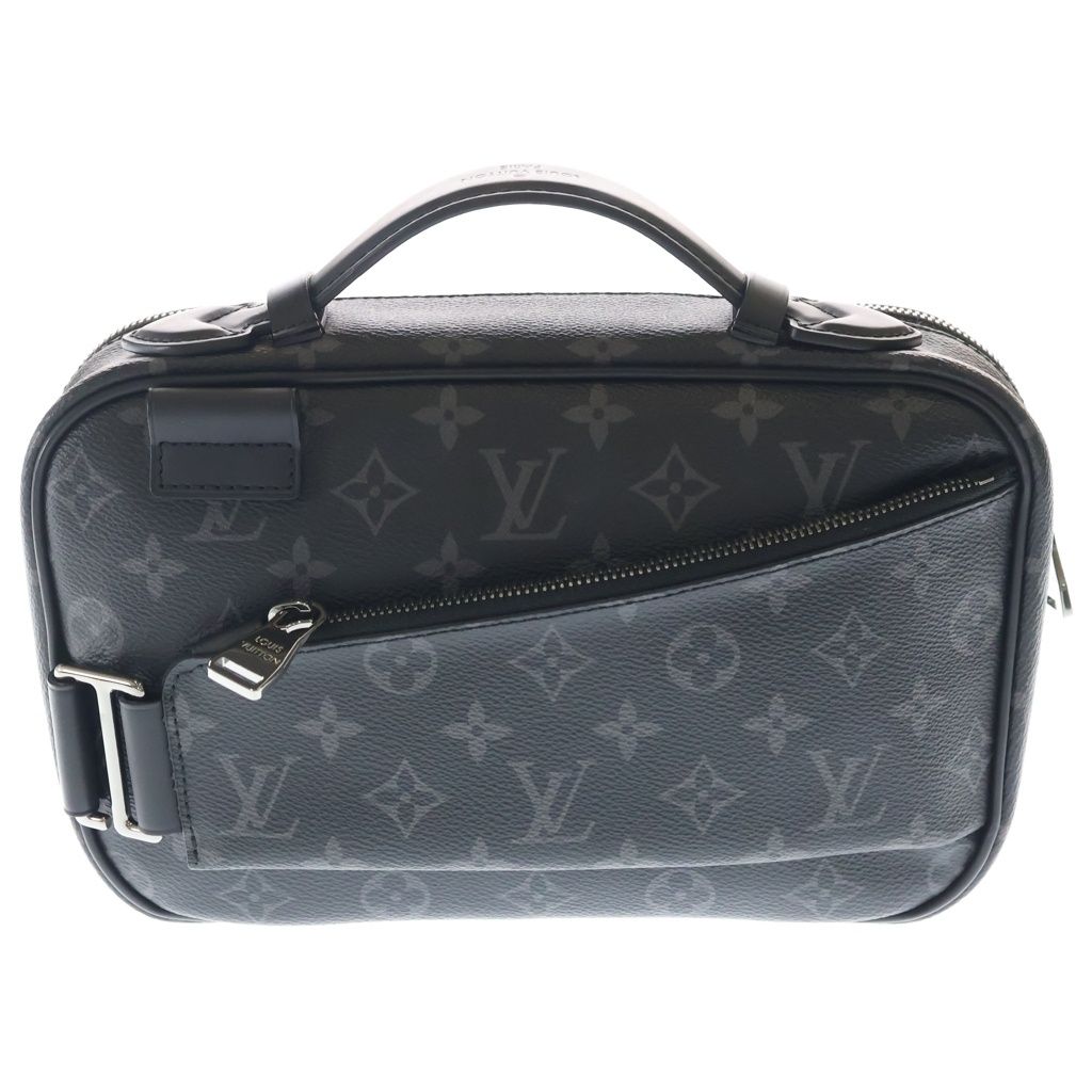 Louis Vuitton Monogram Eclipse Bum Bag Black Leather Silver — view 2
