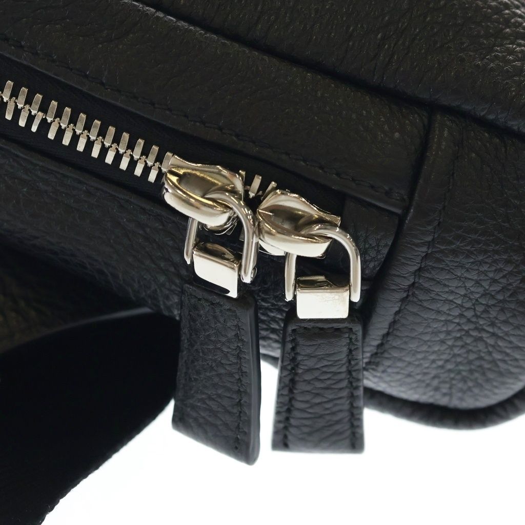 Prada Vitello Daino Shoulder Bag Leather Trick Charm Black — view 6