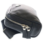 Prada Vitello Daino Shoulder Bag Leather Trick Charm Black — view 3