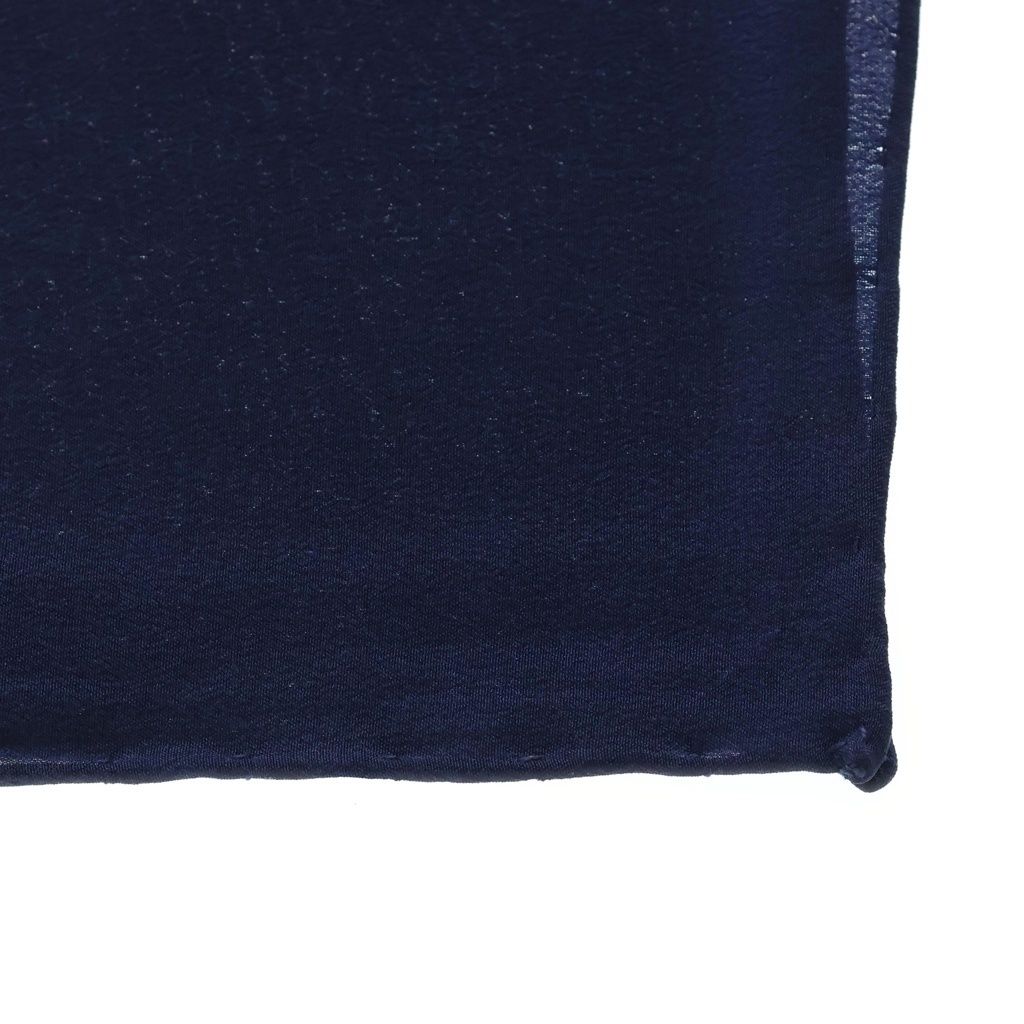 Chanel CC Logo Allover Print Silk Scarf Navy — view 3
