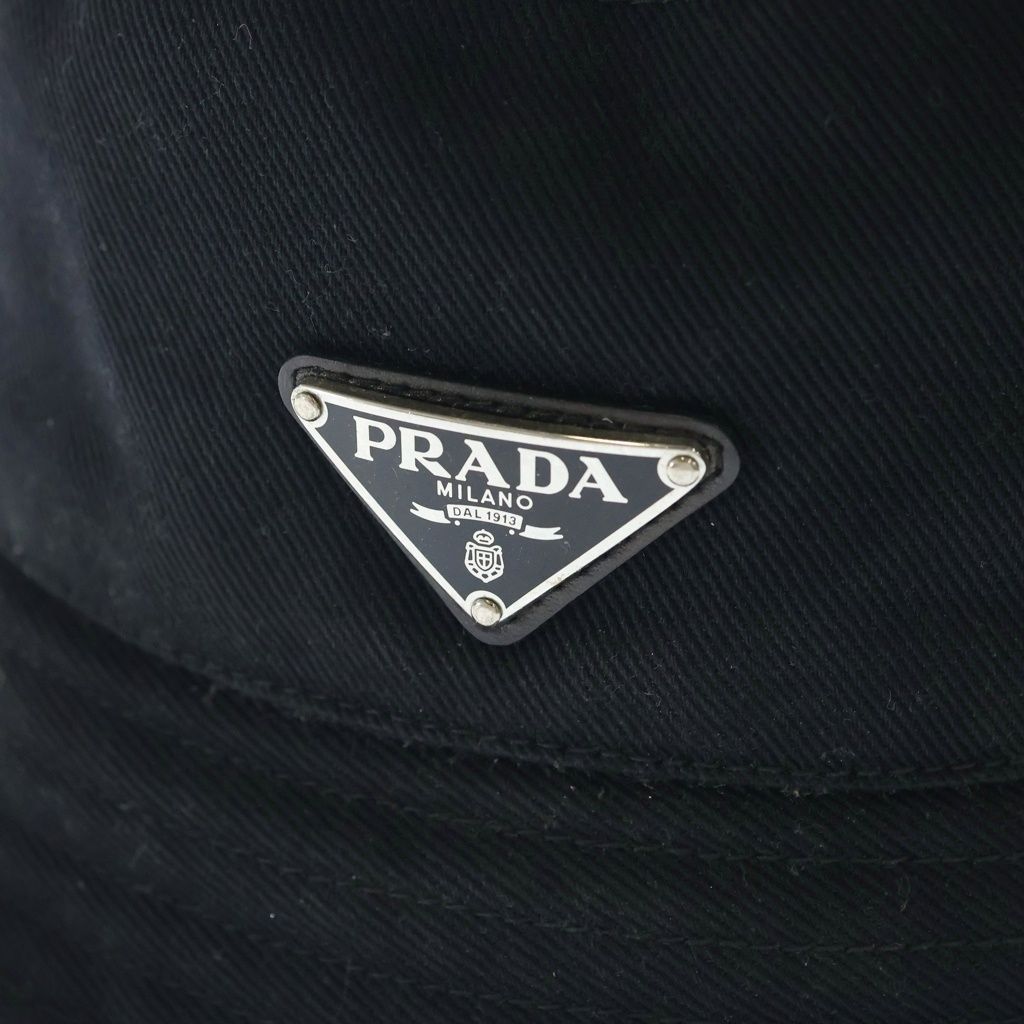 Prada Bucket Hat Cotton Black — view 5