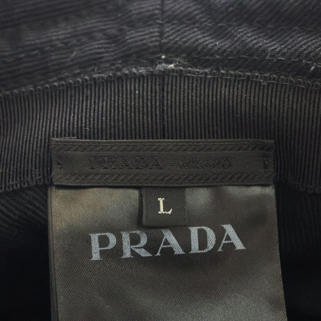 Prada Bucket Hat Cotton Black — view 7