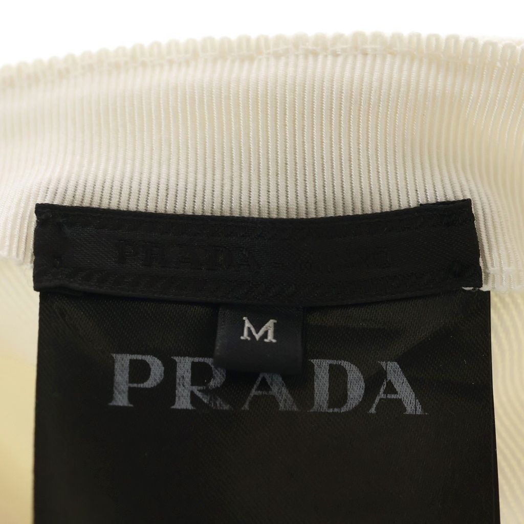 Prada Baseball Cap Hat Cotton White — view 7