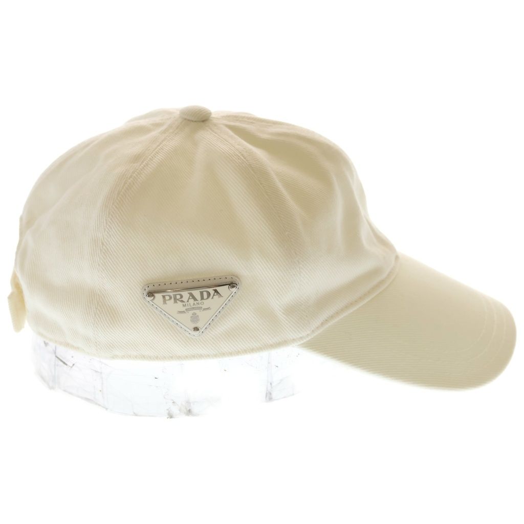 Prada Baseball Cap Hat Cotton White — view 3
