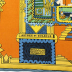 Hermes Carre 50 Celestial Bodies and Sun Silk Scarf Orange — view 6