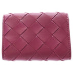 Bottega Veneta Intrecciato Compact Wallet Trifold Purple Leather — view 2
