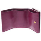 Bottega Veneta Intrecciato Compact Wallet Trifold Purple Leather — view 4