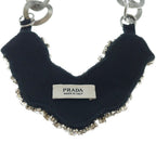 Prada Rhinestone Bijoux Necklace Choker Silver — view 5