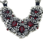 Prada Rhinestone Bijoux Necklace Choker Silver — view 3