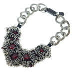 Prada Rhinestone Bijoux Necklace Choker Silver — view 2