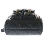 Dior Monsieur Caro CD Logo Plate Cannage Leather Backpack Gold Black — view 4