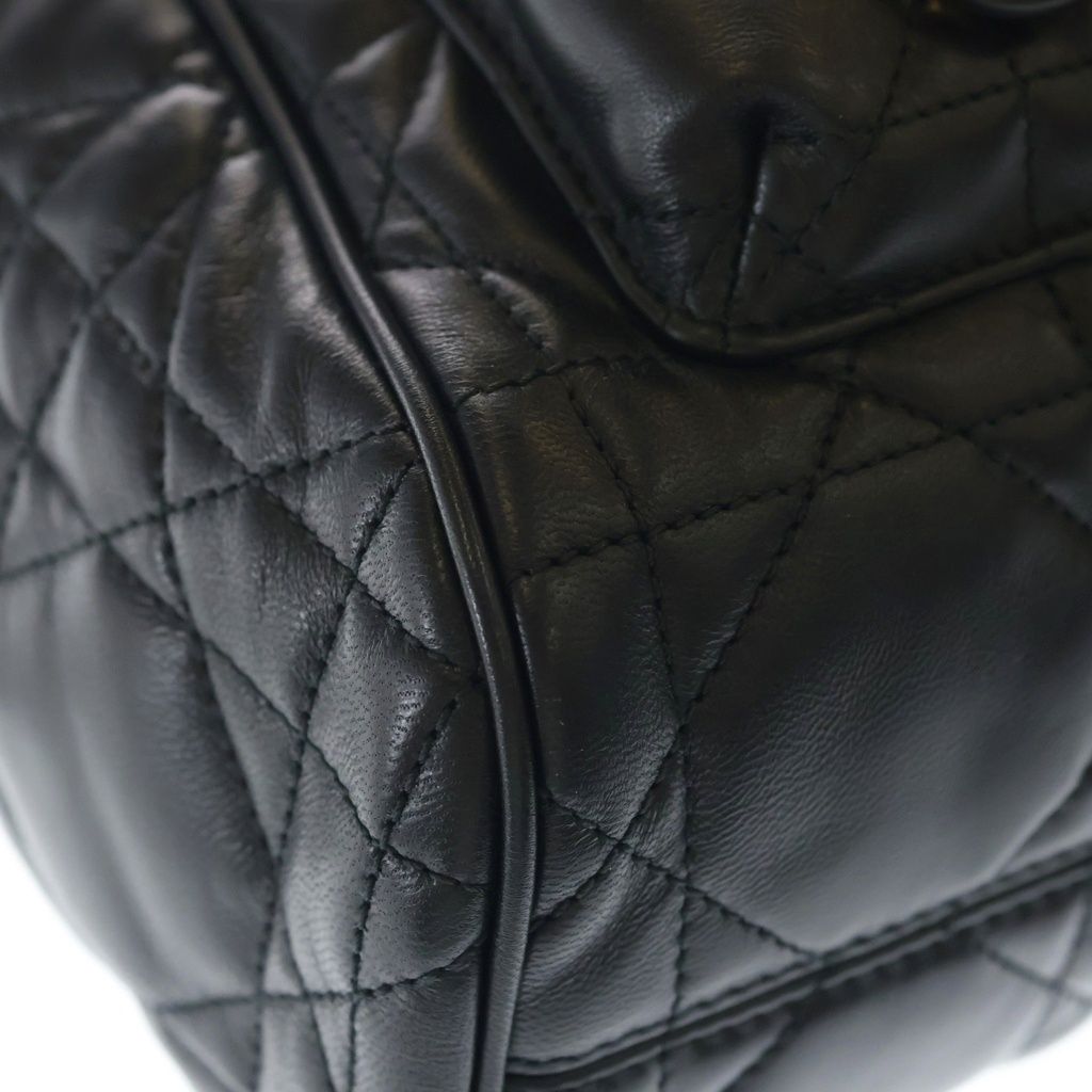 Dior Monsieur Caro CD Logo Plate Cannage Leather Backpack Gold Black — view 5