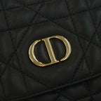 Dior Monsieur Caro CD Logo Plate Cannage Leather Backpack Gold Black — view 6