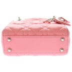 Dior Lady Micro Pink Leather 2-Way Shoulder Bag Silver — view 4