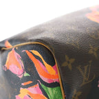 Louis Vuitton Monogram Rose Speedy 30 Boston Bag Brown Leather Gold — view 5