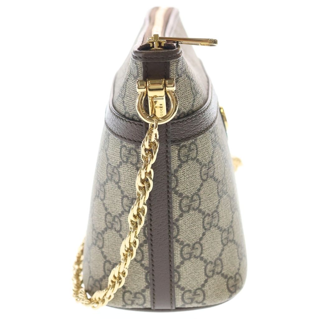 Gucci Ophidia GG Marmont Leather Chain Shoulder Bag Gold Beige — view 3