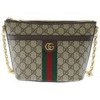 Gucci Ophidia GG Marmont Leather Chain Shoulder Bag Gold Beige