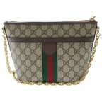 Gucci Ophidia GG Marmont Leather Chain Shoulder Bag Gold Beige — view 2