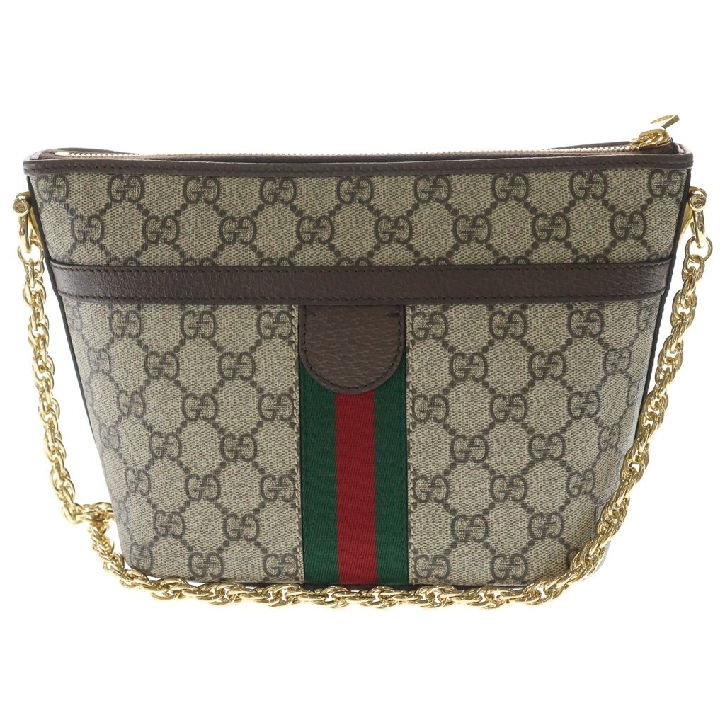 Gucci Ophidia GG Marmont Leather Chain Shoulder Bag Gold Beige — view 2
