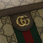 Gucci Ophidia GG Marmont Leather Chain Shoulder Bag Gold Beige — view 6