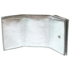 Bottega Veneta Intreccia Tri Foldwallet Compact Wallet Coin Case Silver Leather — view 4